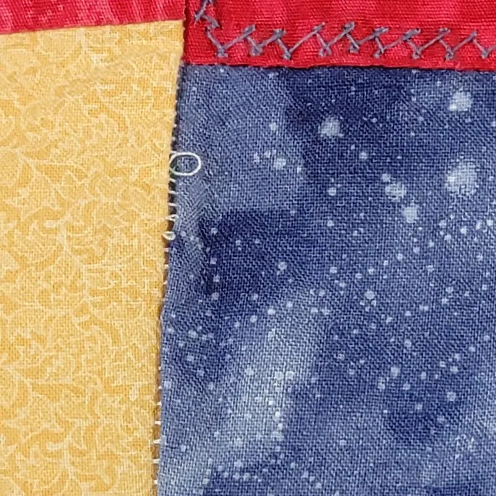 Patchwork Crib Quilt Baby Blanket Floor Play Tummy Time Strawberry Print Back